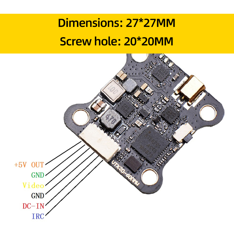 JHEMCU VTX20-600 5.8G 40CH FPV - Drone Racing Vtx recension och pris